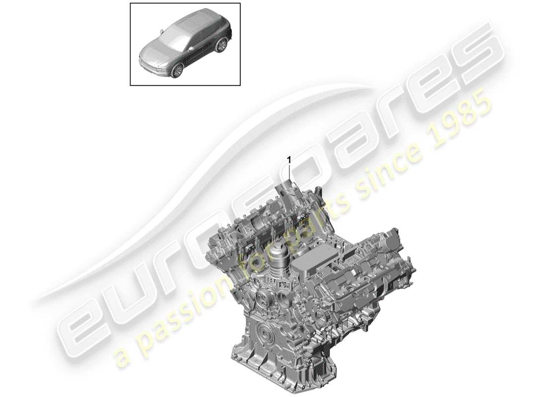 porsche 2019 (cayenne e3 9ya/9yb) long bloc schéma des pièces