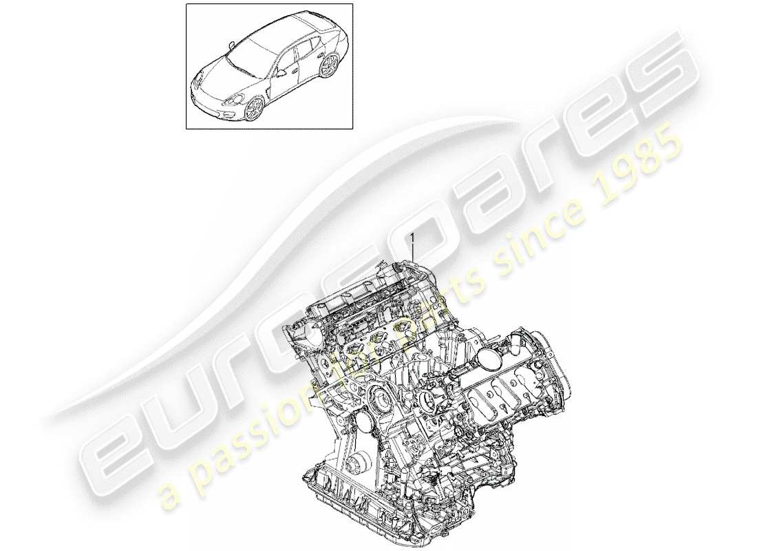 porsche 2016 (panamera 970) diagramme des pièces du bloc long