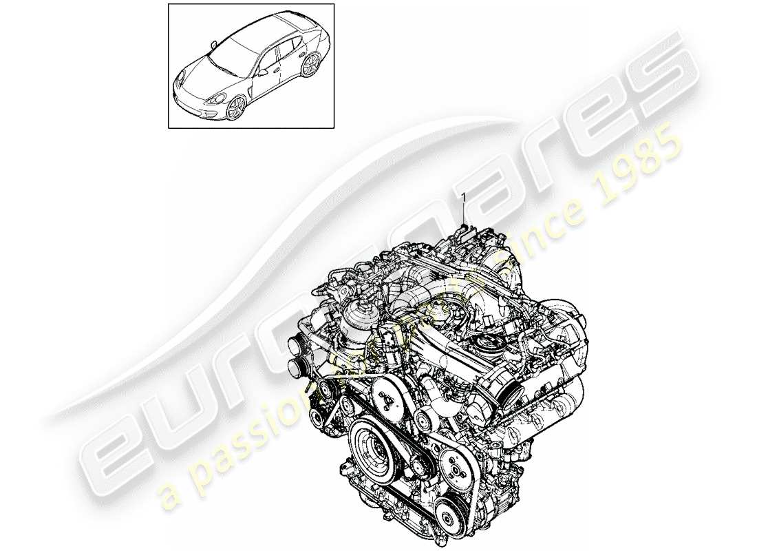 porsche 2013 (panamera 970) moteur de remplacement schéma des pièces