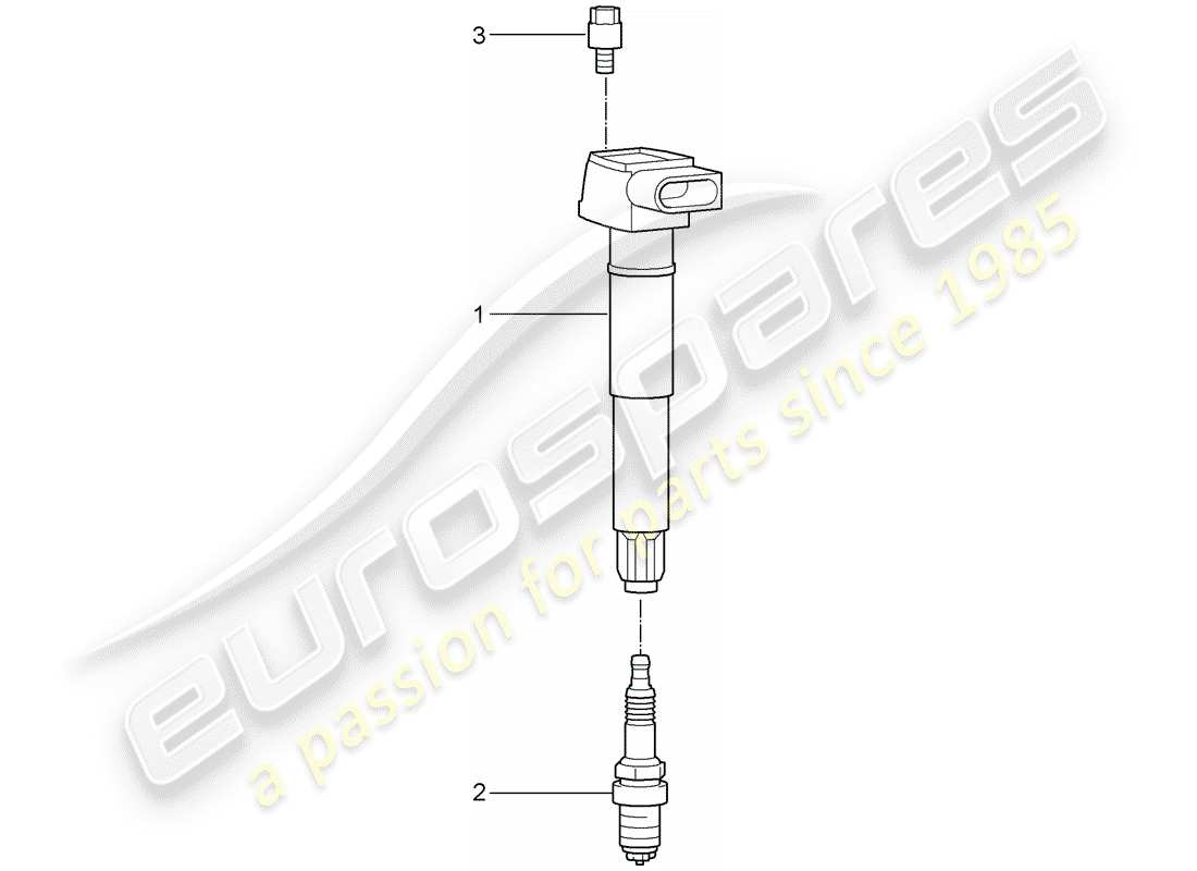 porsche 2011 (997-2 turbo / gt2 rs) système de mise à feu schéma des pièces
