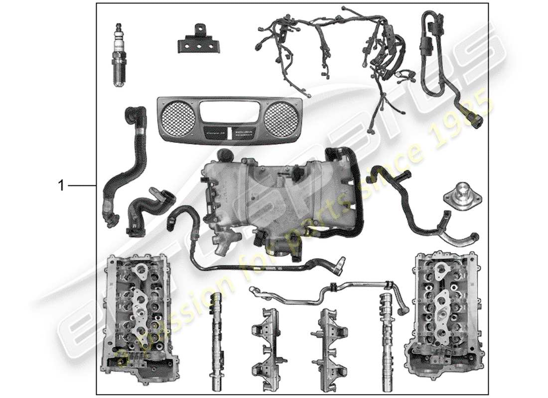 porsche 2012 (tequipment 98x/99x) moteur schéma des pièces