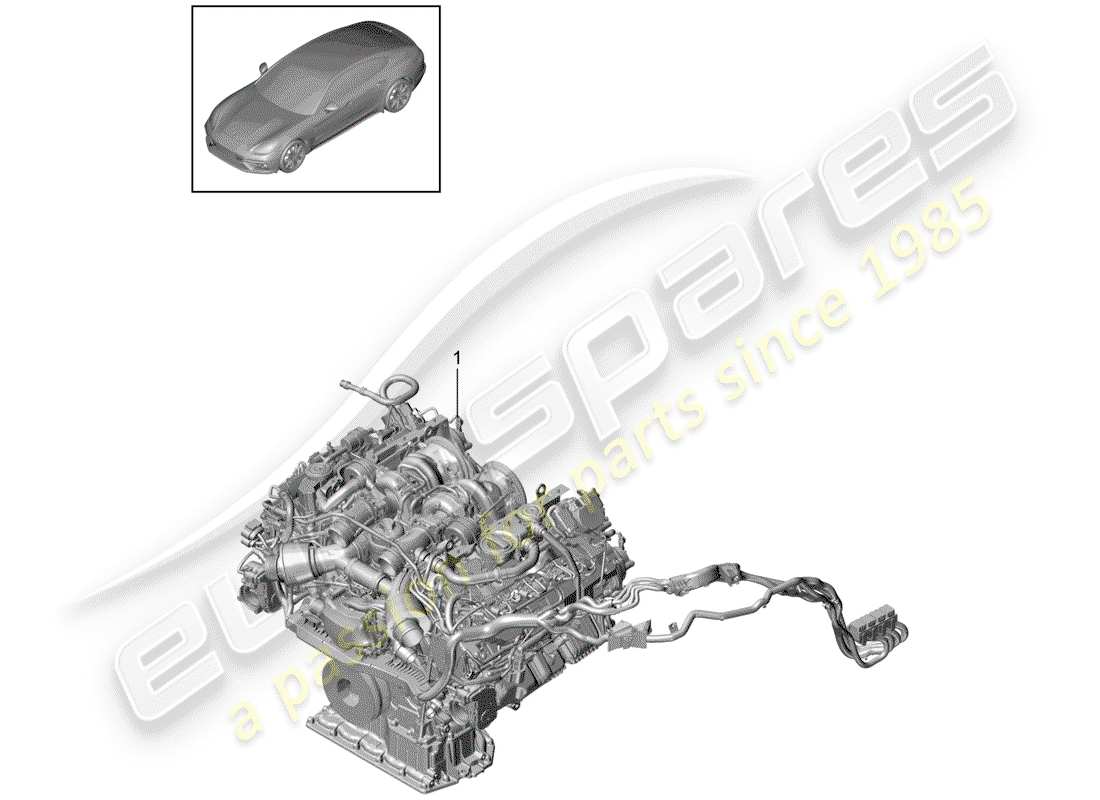 porsche 2017 (panamera 971-1) moteur de remplacement schéma des pièces