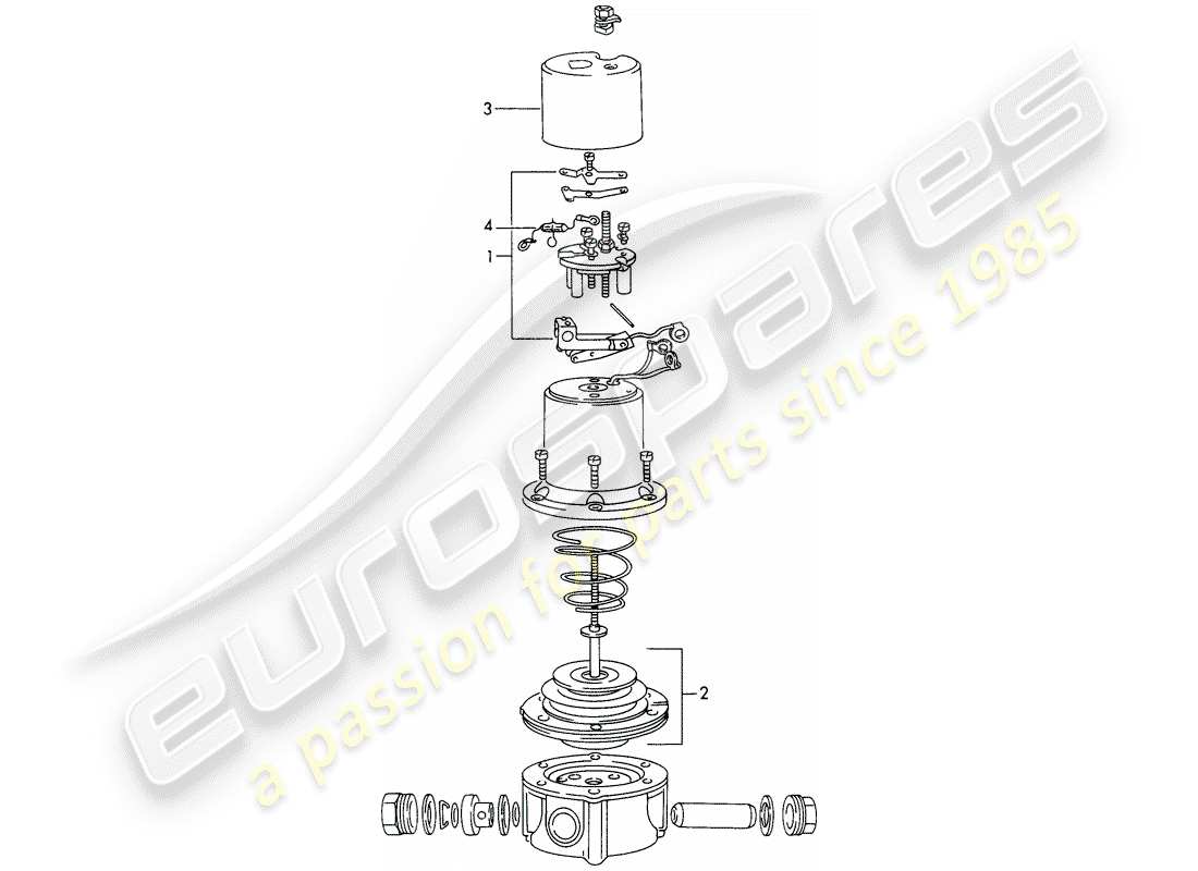 porsche 1965 (911/912) pièces individuelles - pour - pompe à essence - - hardi - diagramme des pièces