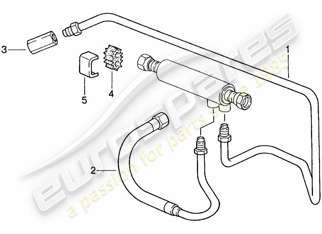 porsche 1990 (928) refroidissement du carburant schéma des pièces