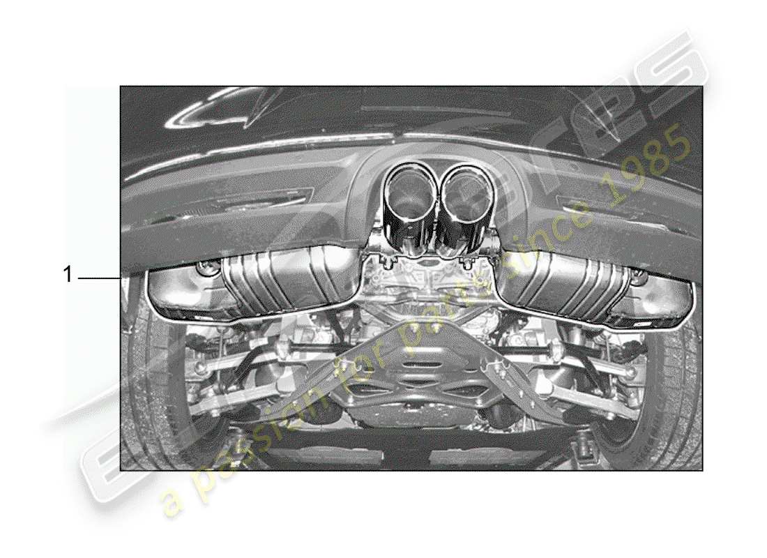porsche 2017 (tequipment 98x/99x) système d'échappement schéma des pièces