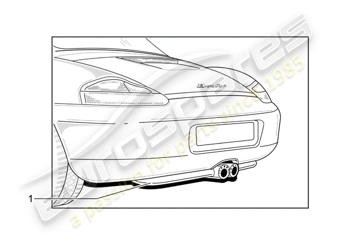 porsche 2001 (tequipment) système d'échappement schéma des pièces