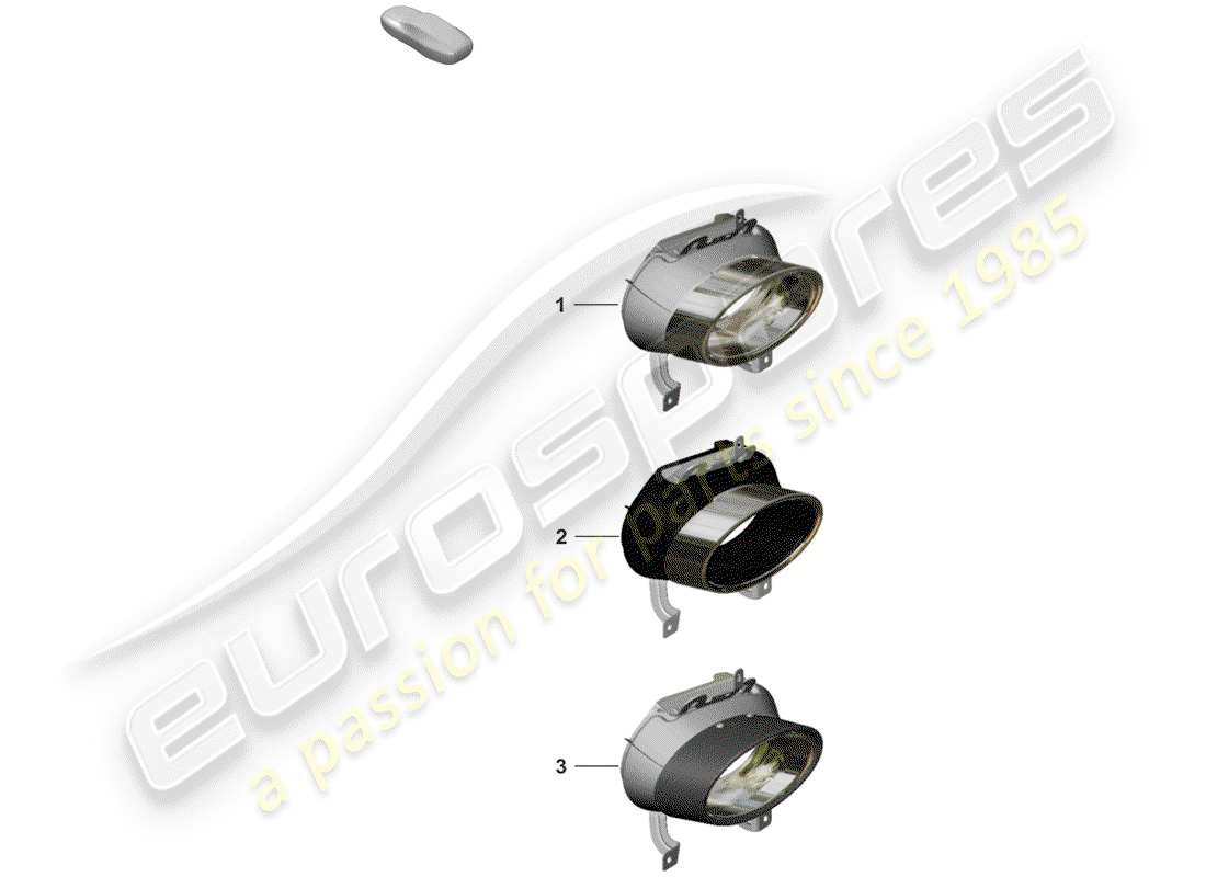 porsche 2019 (992-1) schéma des pièces du tuyau d'échappement