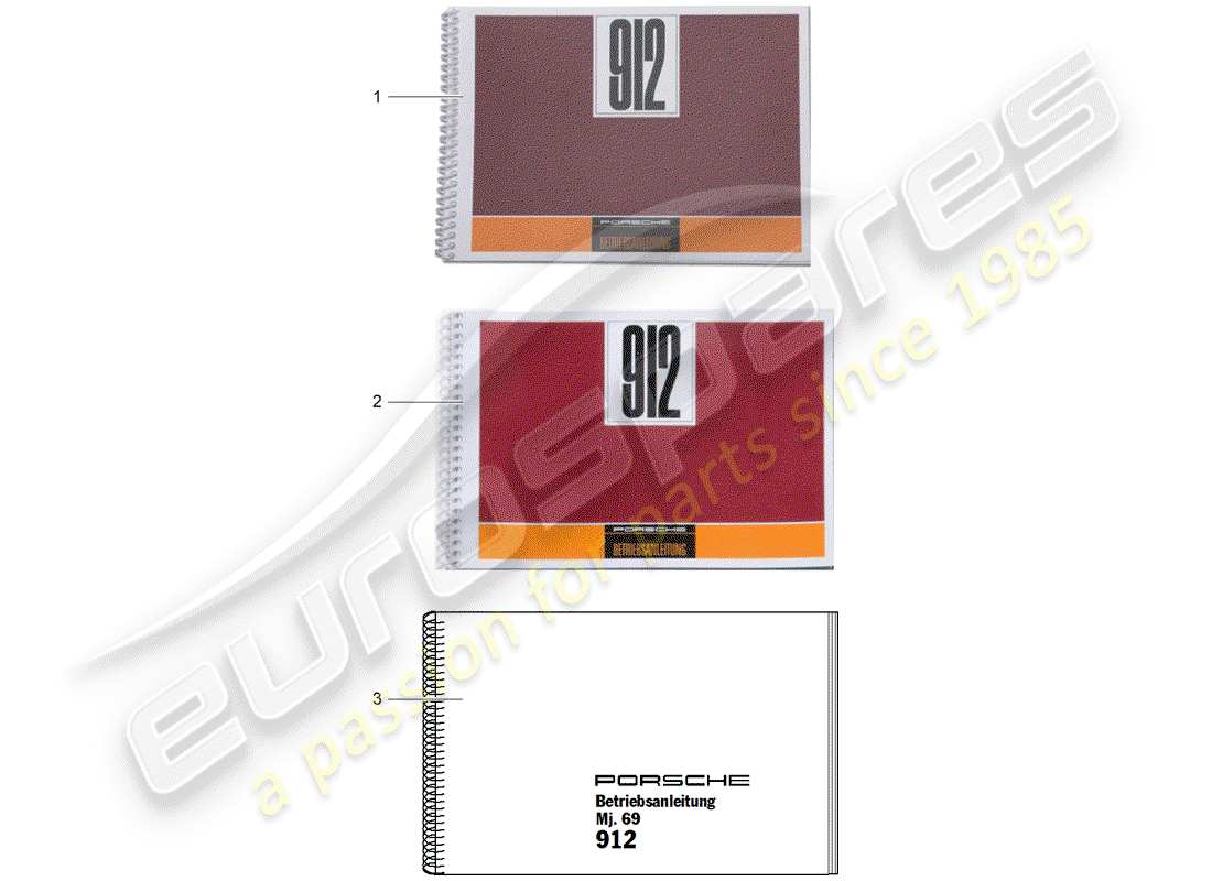 porsche 1983 (after sales literature) manuel d'instructions schéma des pièces
