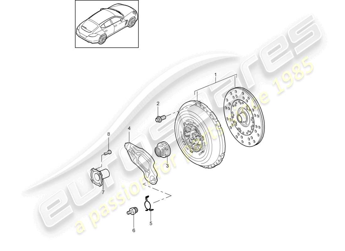 porsche 2012 (panamera 970) couplage schéma des pièces