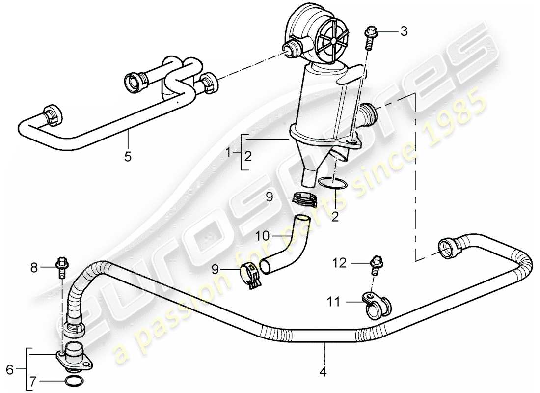 porsche 2007 (987 cayman) carter moteur schéma des pièces