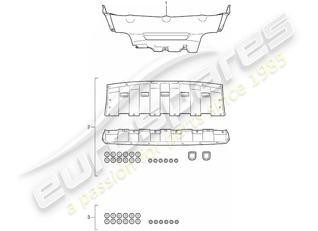 porsche 2020 (tequipment cayenne) protection du soubassement schéma des pièces