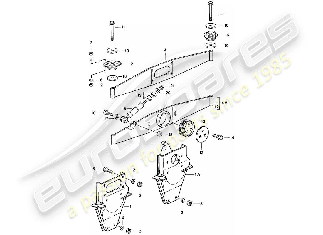 porsche 1979 (911) suspension du moteur schéma des pièces