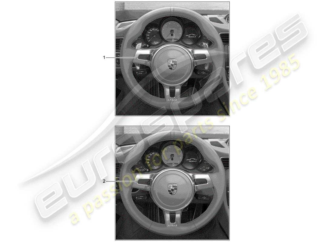porsche 2013 (tequipment 98x/99x) volant schéma des pièces