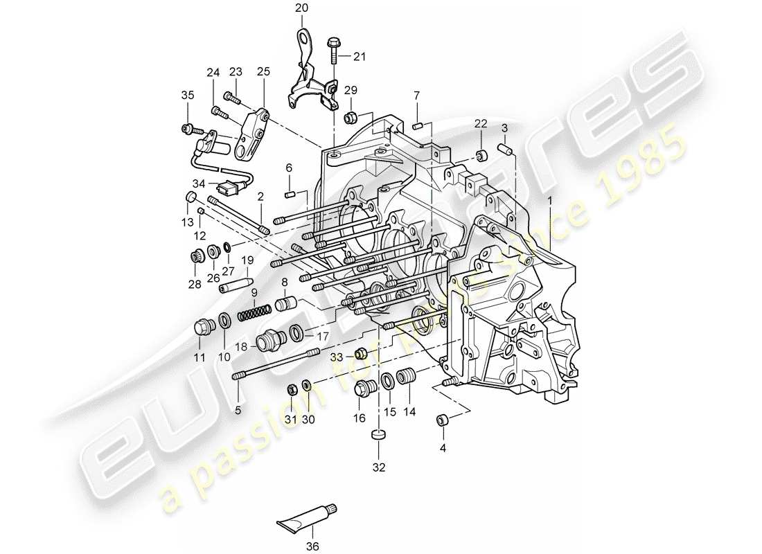 porsche 2009 997-2 turbo / gt2 carter moteur schéma des pièces
