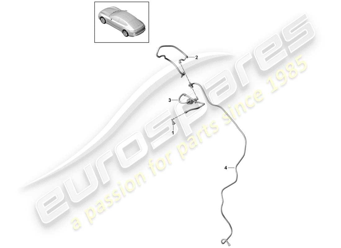 porsche 2017 (panamera 971-1) buse schéma des pièces
