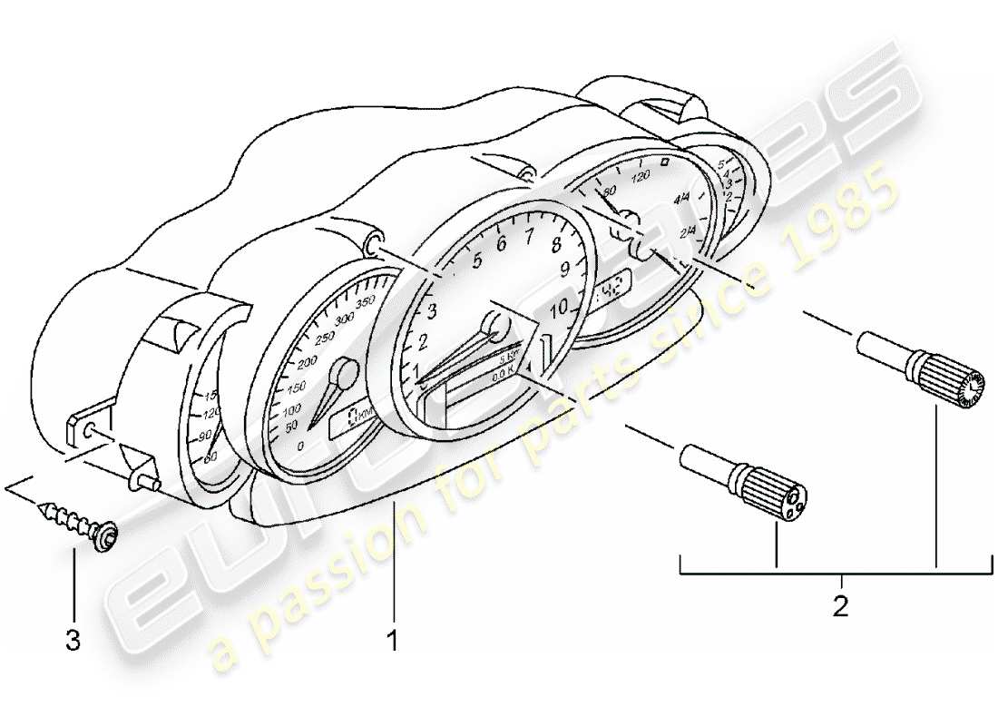 porsche 2004 (carrera gt) instruments - complets schéma des pièces
