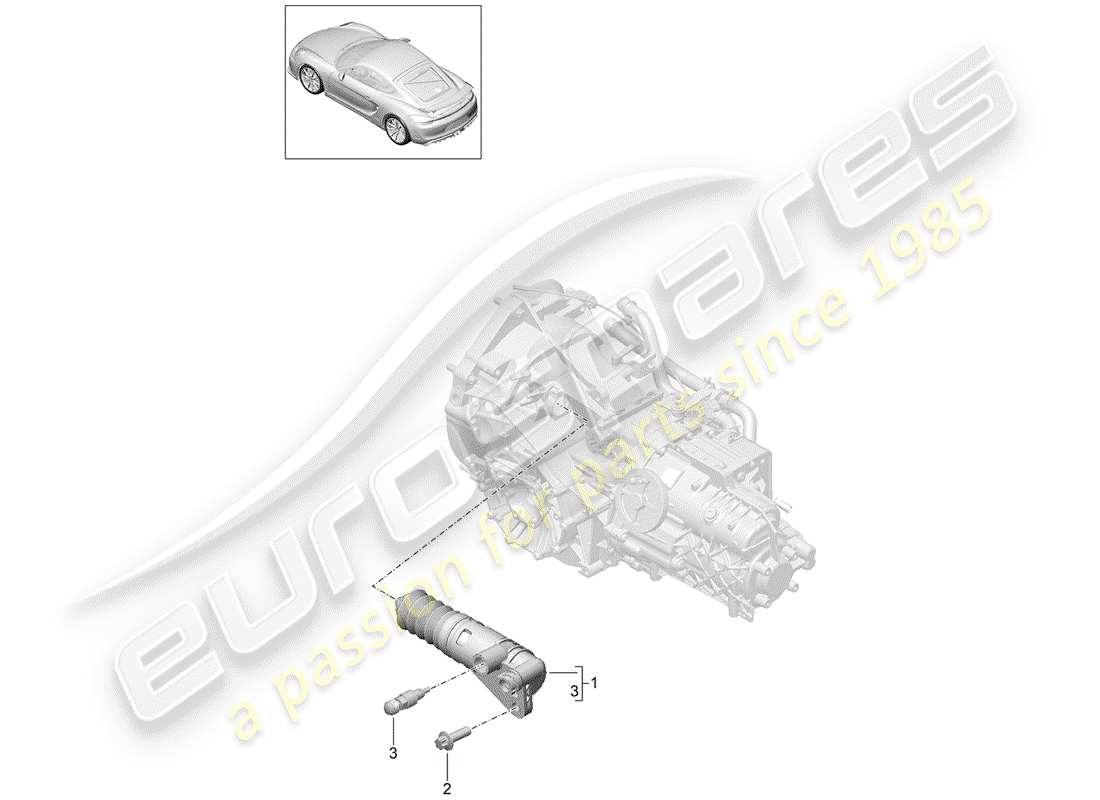porsche 2016 (981 cayman gt4) debrayage d'embrayage schéma des pièces