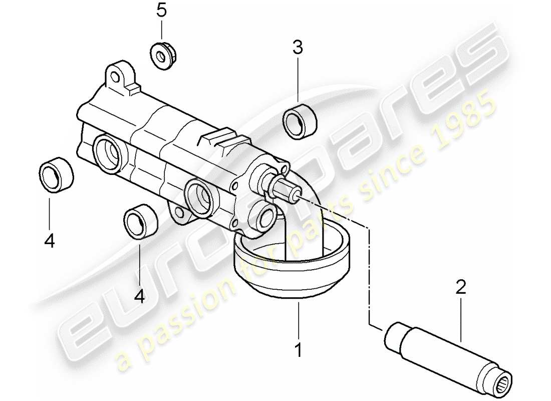 porsche 2008 (997-1 gt3) pompe à huile schéma des pièces