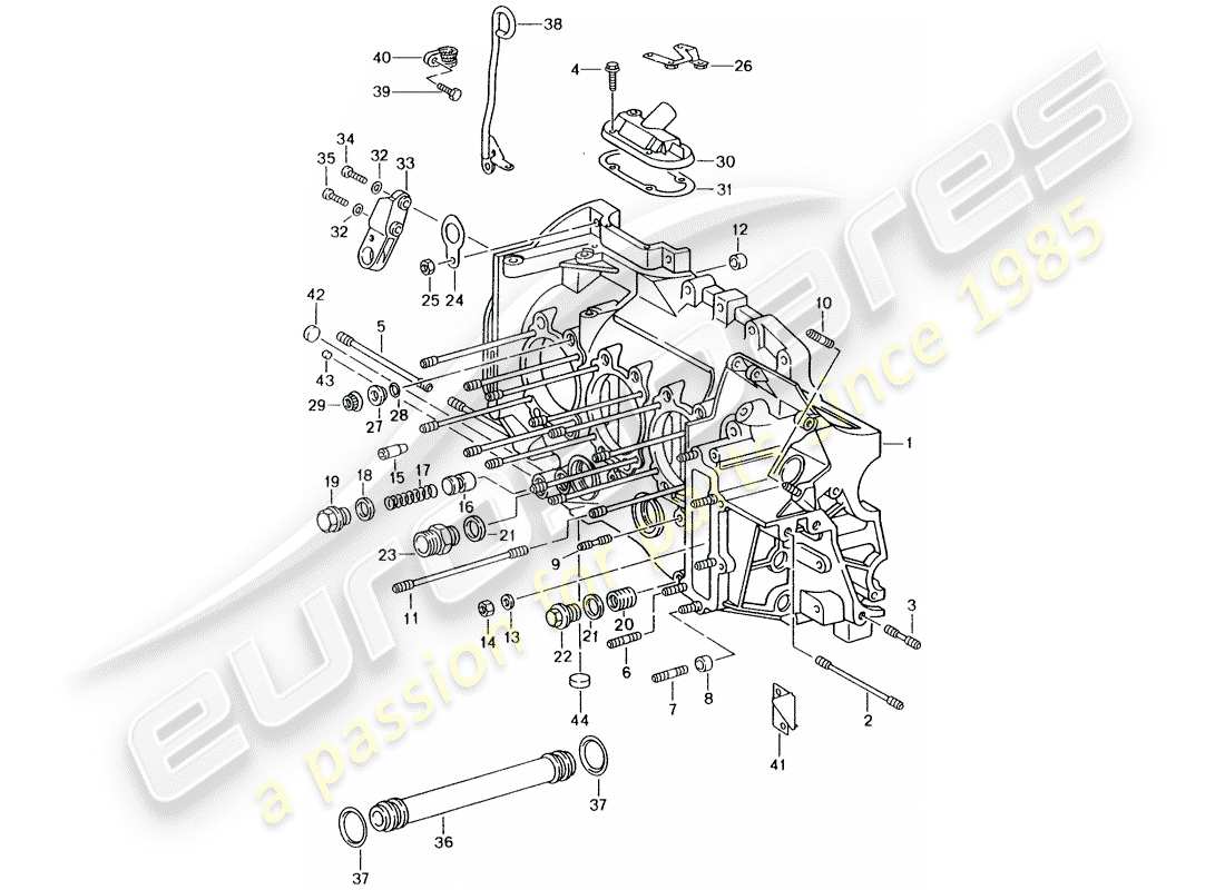 porsche 1998 (993) carter moteur - kit de réparation pour l'entretien - voir illustration : vue éclatée