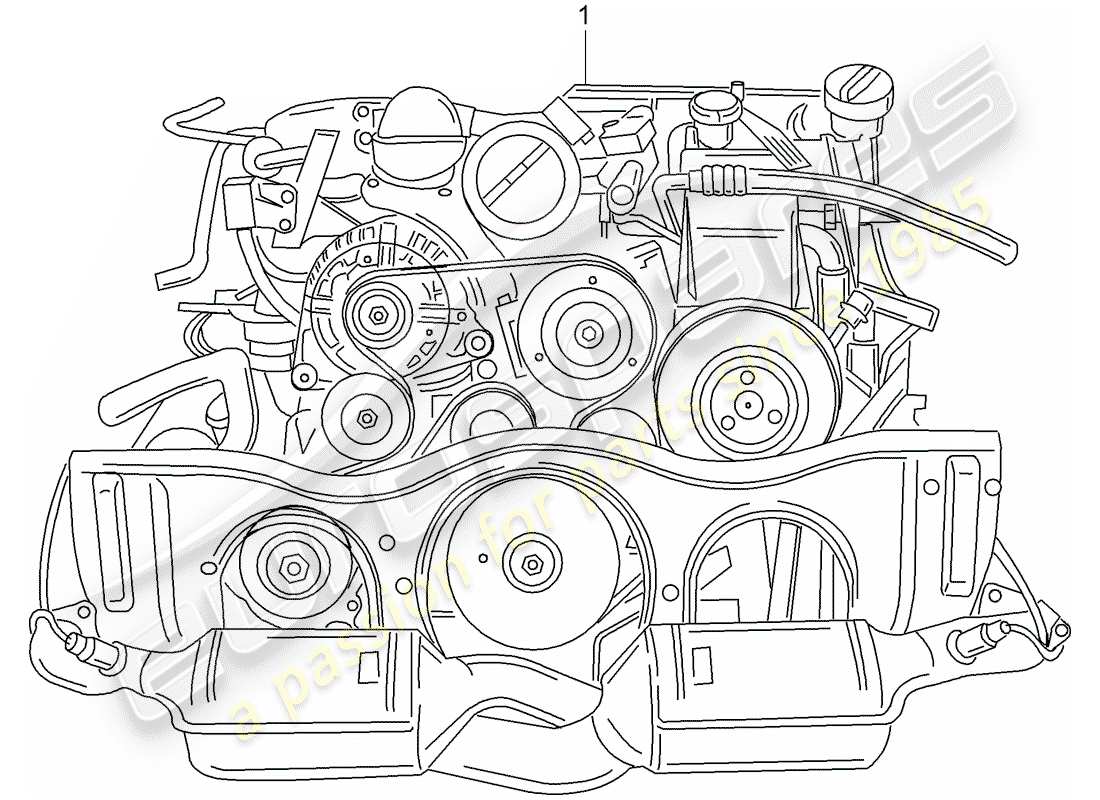 porsche 2009 (997-2 gt3) moteur de remplacement schéma des pièces
