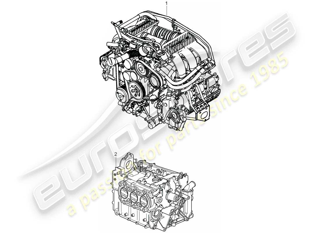 porsche 2005 (997-1) moteur de remplacement schéma des pièces