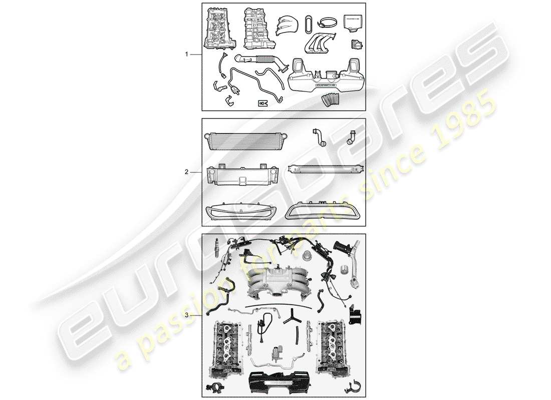 porsche tequipment catalogue (1991) schéma des pièces du moteur