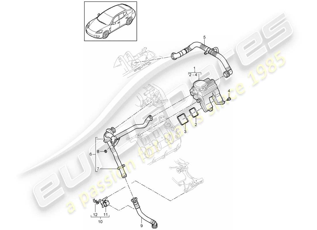 porsche 2015 (panamera 970) carter moteur schéma des pièces