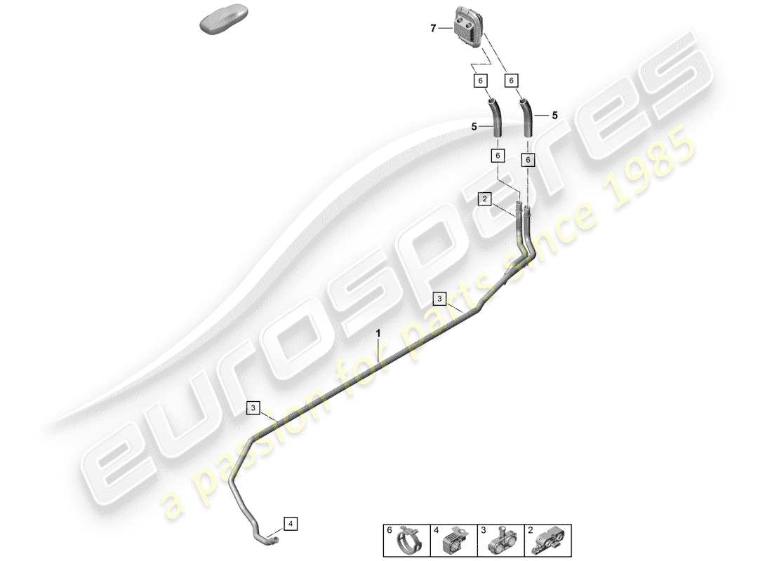 porsche 2020 (718 boxster spyder) chauffage schéma des pièces