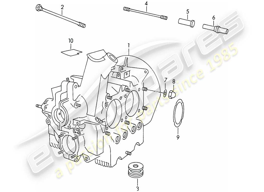 porsche 1959 (356/356a) carter moteur - m >> 10 199 - m >> 21 780 - m >> 50 099 - m >> 21 999 - m >> 33 {9 } - m >> 40 999 schéma des pièces
