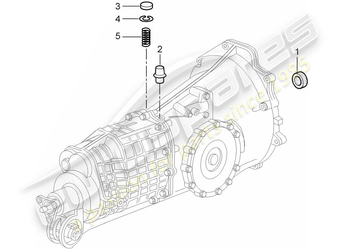 porsche 2000 (996) transmission - pièces individuelles schéma des pièces