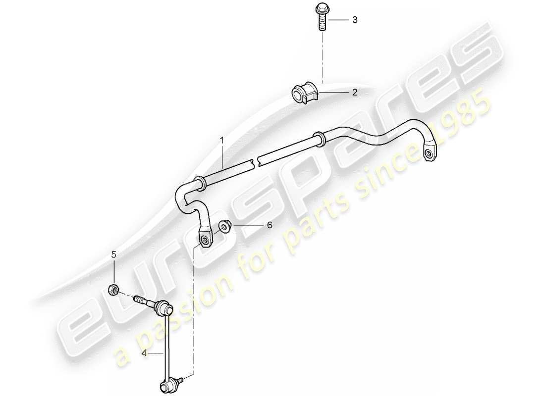 porsche 2007 (987 boxster) stabilisateur schéma des pièces