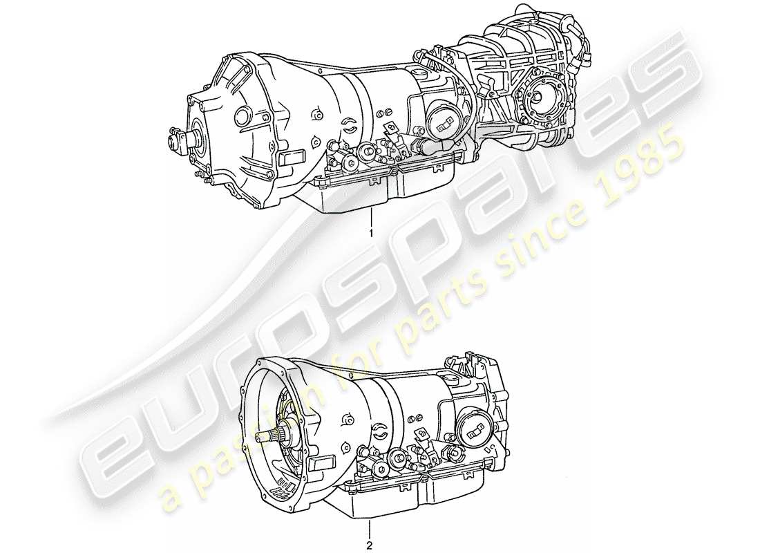 porsche 1990 (928) transmission automatique - transmission de remplacement schéma des pièces