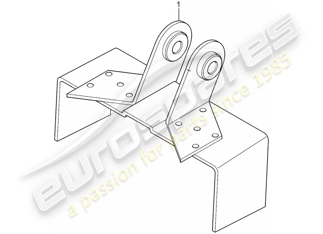 porsche 1968 (911/912) ceinture de sécurité - kit d'installation schéma des pièces