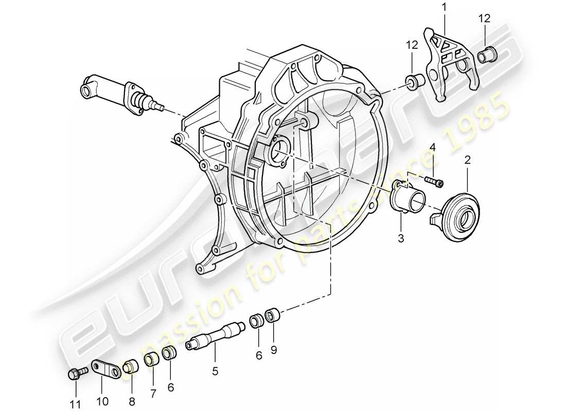 porsche 2009 997-2 turbo / gt2 debrayage d'embrayage schéma des pièces