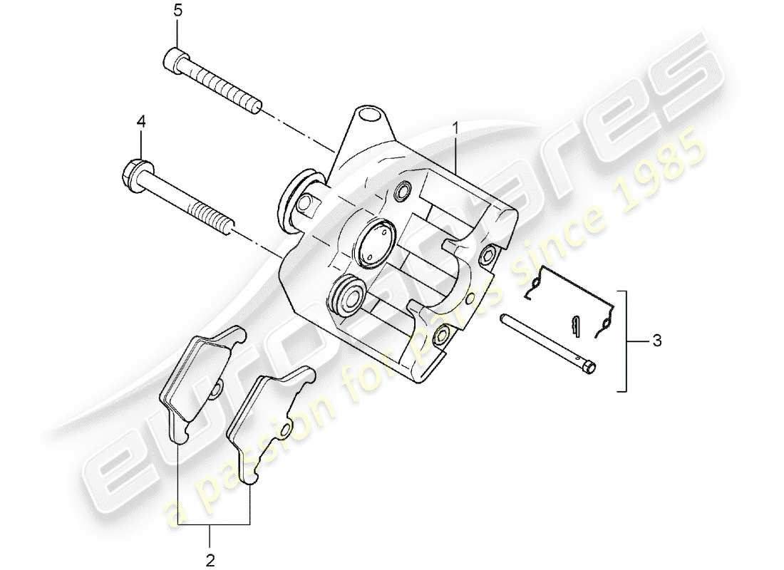 porsche 2005 (carrera gt) etrier fixe - pour - frein a main schéma des pièces