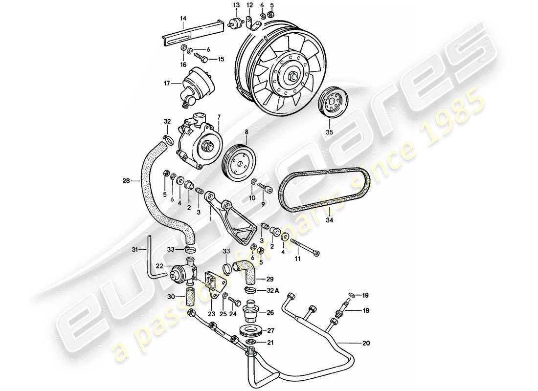 porsche 1981 (911) injection d'air schéma des pièces