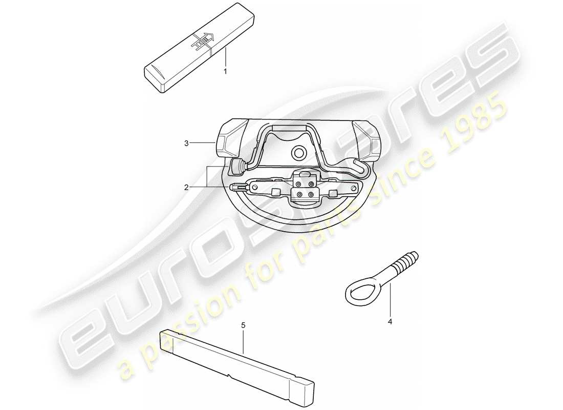 porsche 2011 (997-2 gt3) outil schéma des pièces