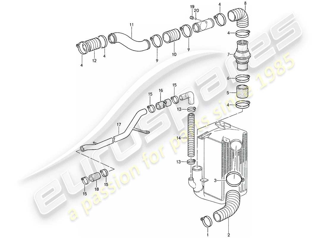 porsche 1987 (959) surchargement 2 schéma des pièces