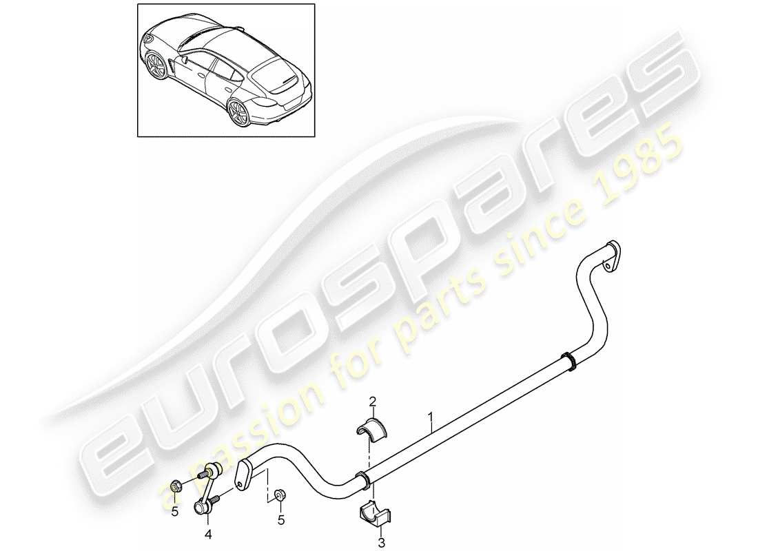 porsche 2011 (panamera 970) stabilisateur schéma des pièces