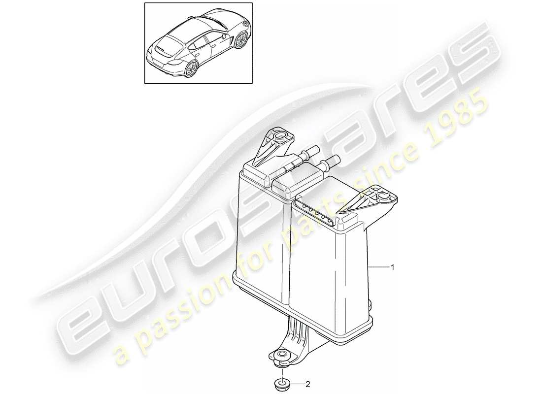 porsche 2011 (panamera 970) cartouche d'émission par évaporation schéma des pièces
