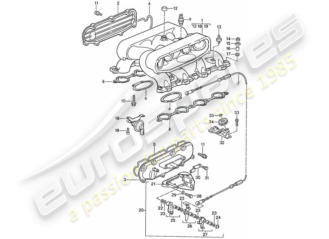 porsche 1990 (928) lh-jetronic - 2 schéma des pièces