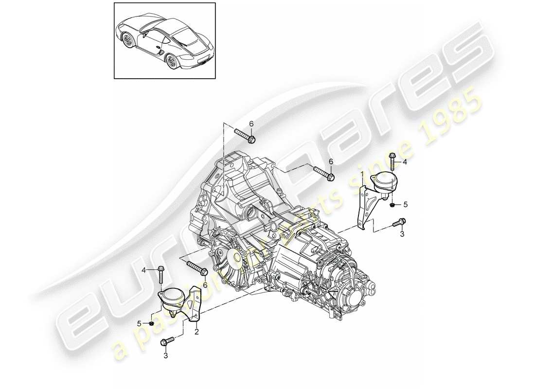 porsche 2012 (987 cayman) -pdk- schéma des pièces