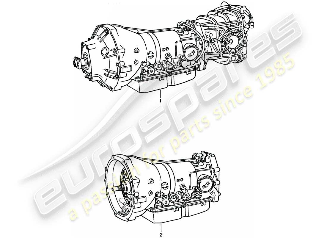 porsche 1984 (928) transmission automatique - transmission de remplacement schéma des pièces