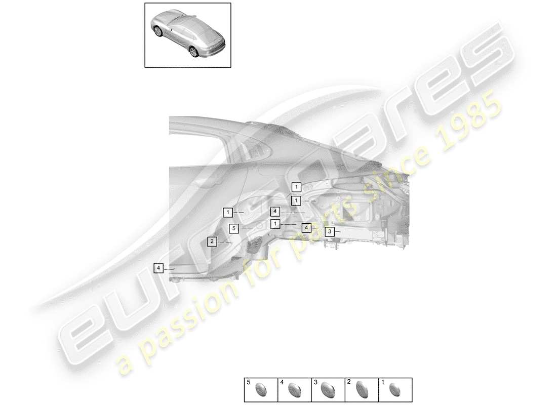 porsche 2017 (panamera 971-1) diagramme de pièce de prise
