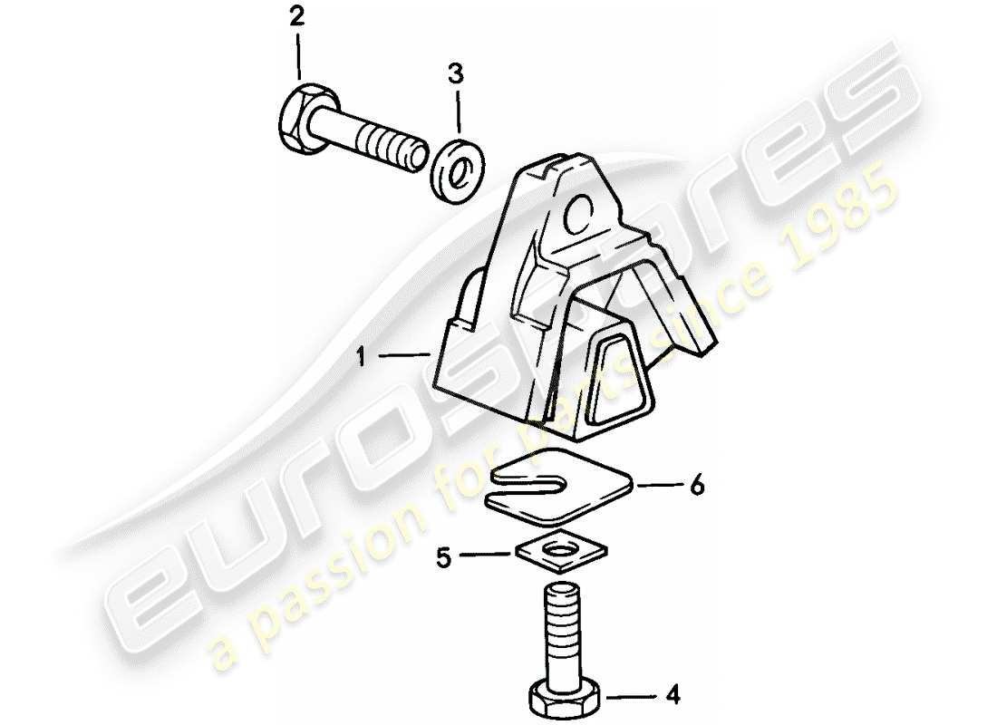 porsche 1983 (928) transmission automatique - suspension de transmission schéma des pièces