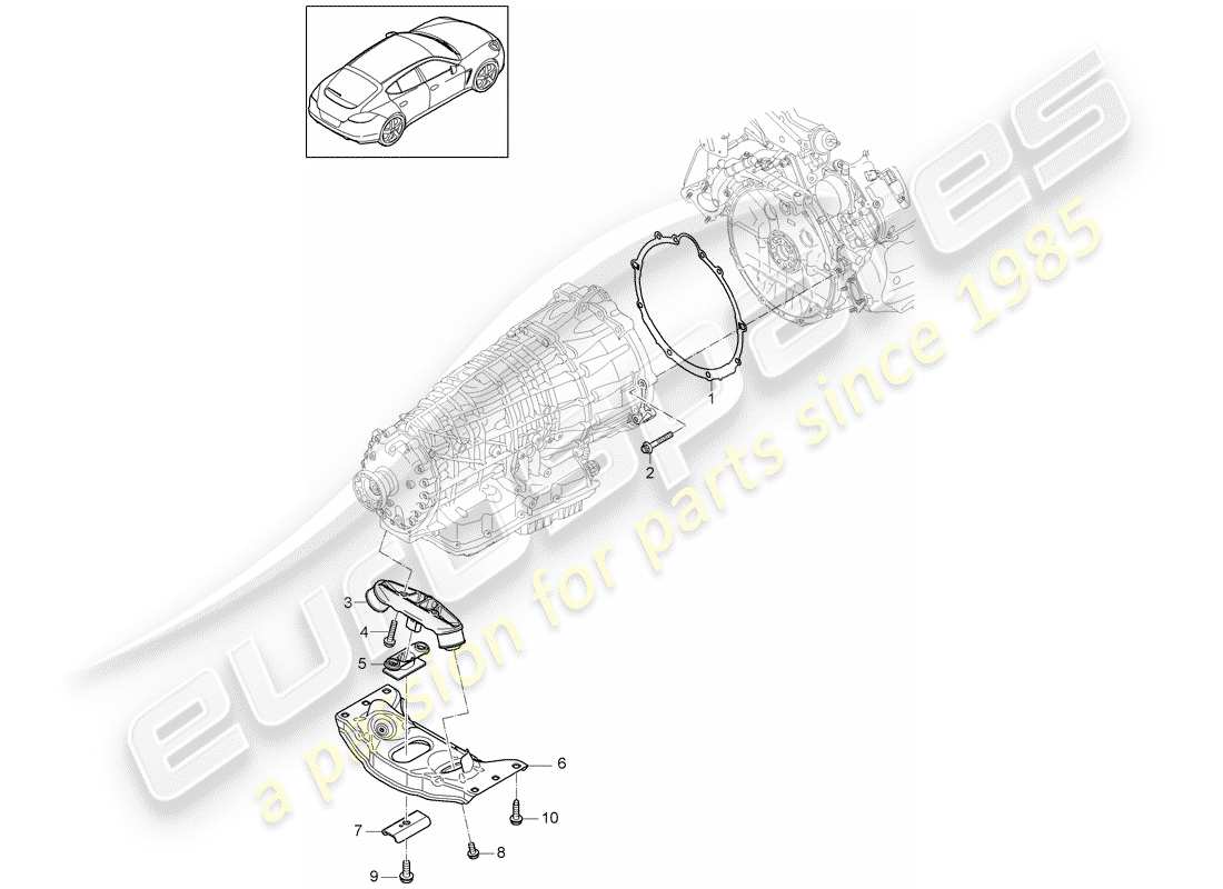 porsche 2016 (panamera 970) pièces de montage pour moteur et schéma des pièces