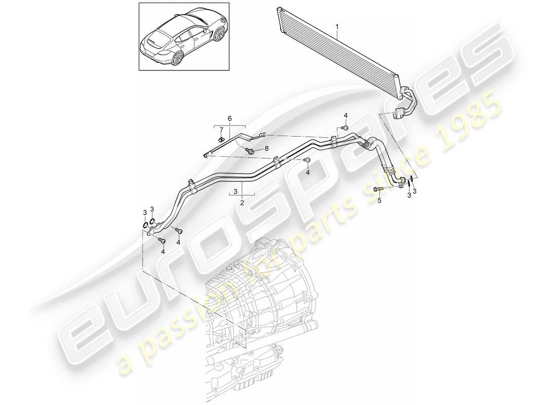porsche 2016 (panamera 970) -pdk-diagramme des pièces