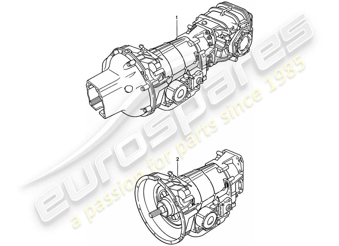 porsche 1983 (928) transmission automatique - transmission de remplacement - d - mj 1983>> - mj 1983 schéma des pièces