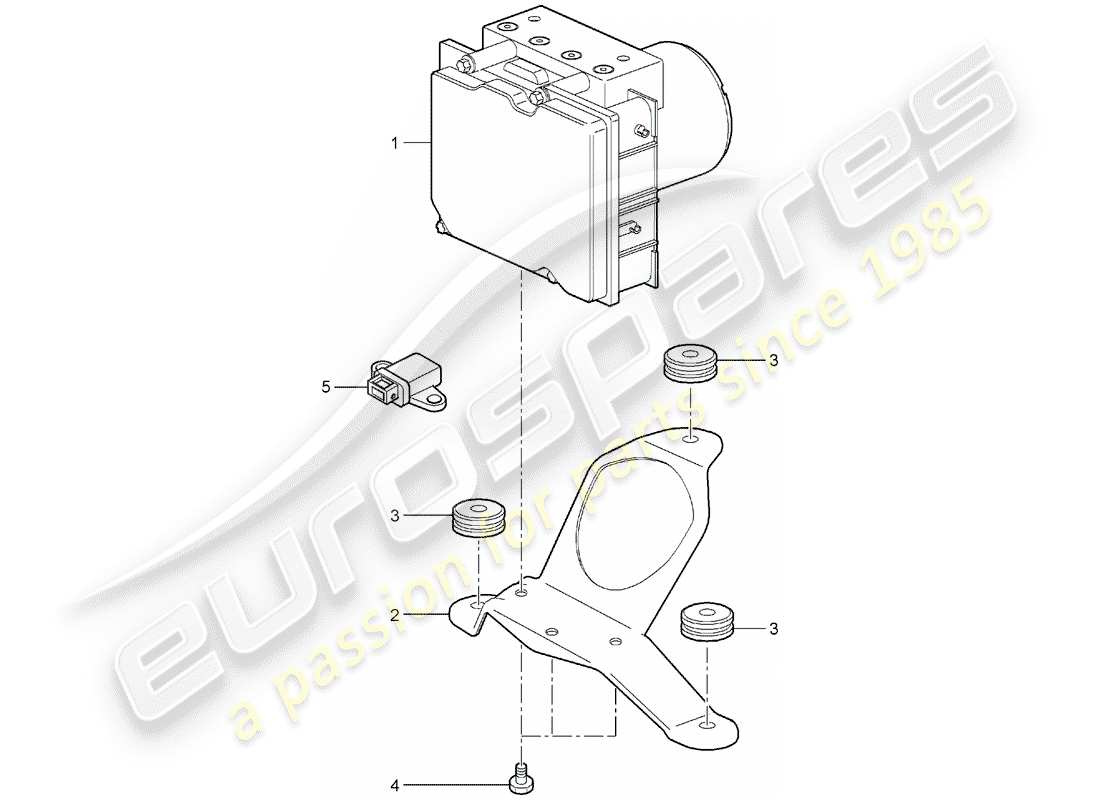 porsche 2005 (997-1) unité hydraulique schéma des pièces