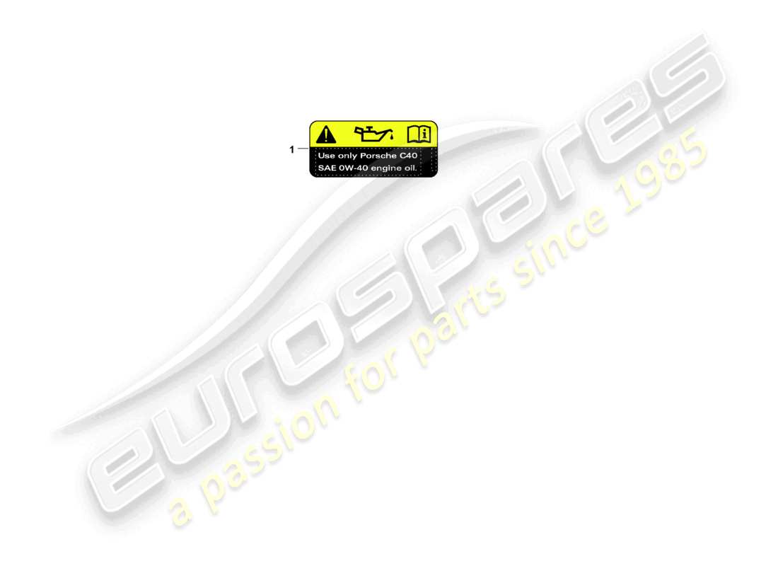 porsche 2020 (panamera 971-1) autocollant huile moteur schéma des pièces